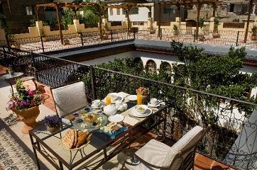 رستوران کیفیت غذا هتل بیت زعفران سوریه دمشق