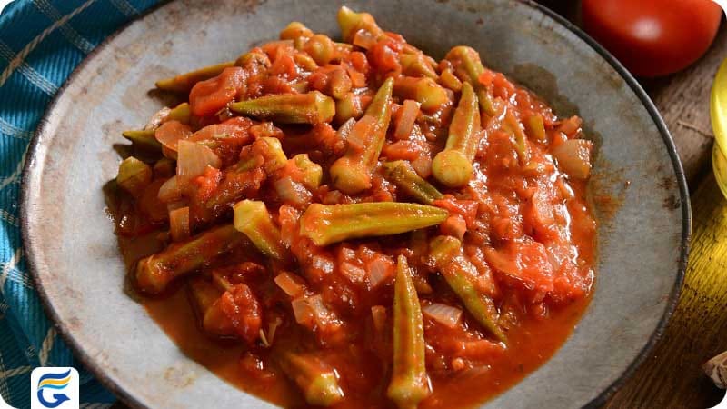 Okra stew iraq خورشت بامیه عراقی