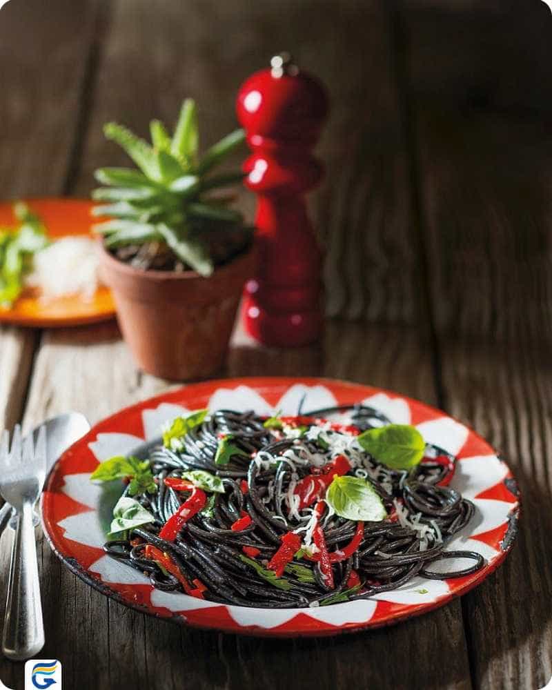 Spaghetti al Nero di Seppia اسپاگتی با عصاره کالتفیش