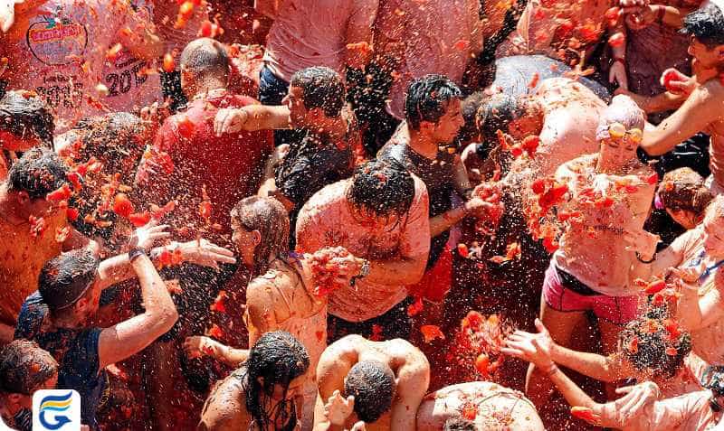 Spanish Tomato Festival جشن گوجه فرنگی اسپانیا