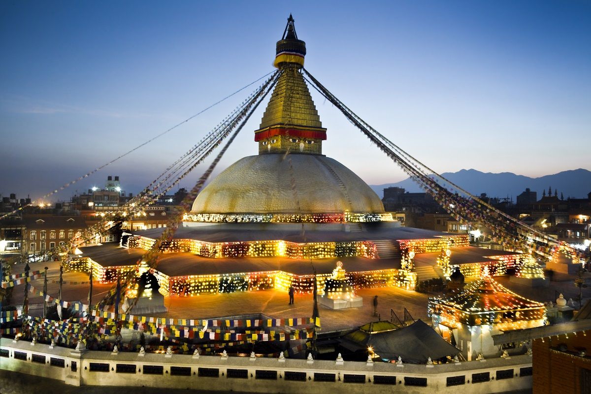 بلیط چارتر نپال - معبد بودا نپال Boudha Stupa