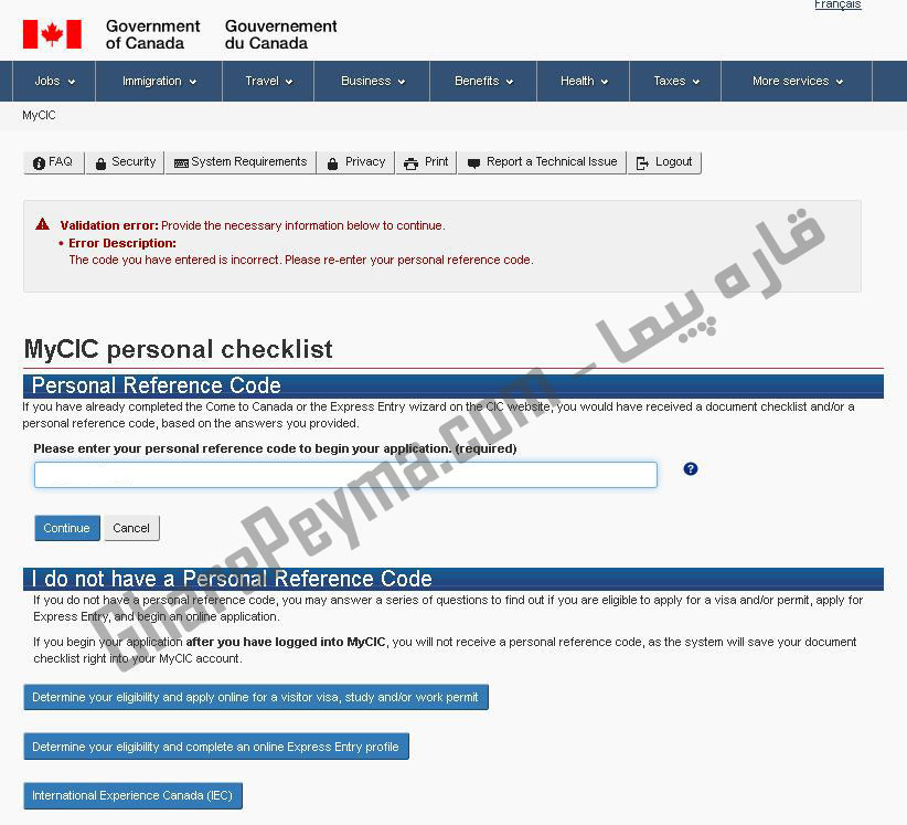 آموزش نحوه ساخت اکانت Mycic برای ویزای آنلاین کانادا