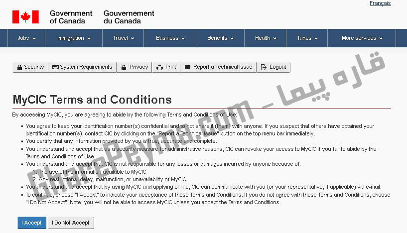 آموزش نحوه ساخت اکانت Mycic برای ویزای آنلاین کانادا
