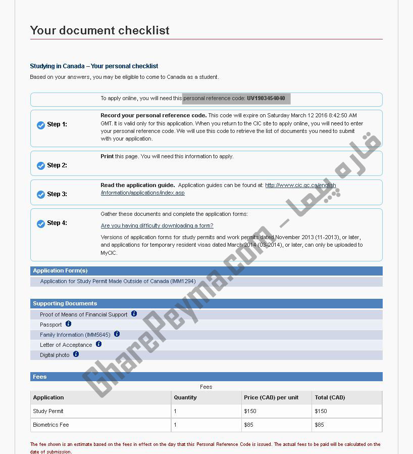 آموزش نحوه درخواست ویزا تحصیلی کانادا در سایت CIC