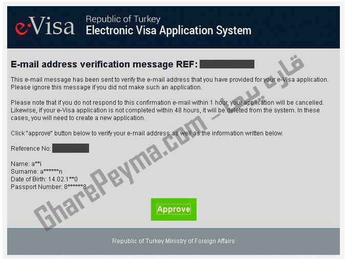 ثبت در خواست و پرداخت هزینه ویزای الکترونیکی ترکیه Turkey Evisa Payment